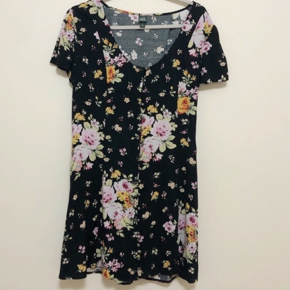 Black floral dress
